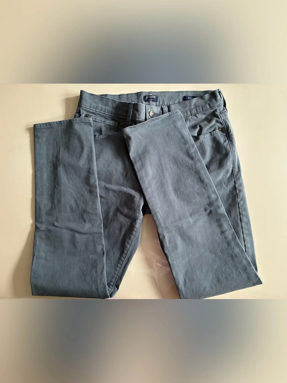 J. Crew Flex Slim Pants in Slate Blue-Grey